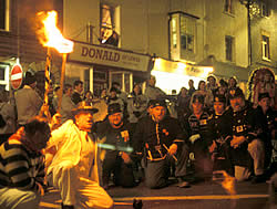  Bonfire Prayers at Commercial Square, showing some of their Second Pioneers.  Photograph by permission of Peter Schueler.  No unauthorised copying or reproduction.  