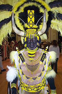 One of Lewes Borough Bonfire Society's Celtic Warriors  